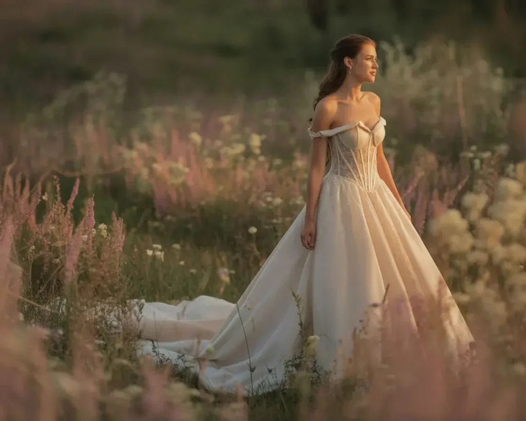 19 Corset Wedding Dresses Trending Right Now 8 A Dramatic Train Corset Ballgown wedding dress