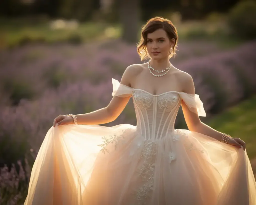 Corseted Tulle Ball Gown