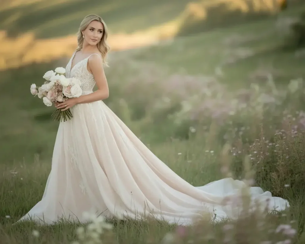 15 Elegant Wedding Dresses Brides Are Pinning Now 6 Dramatic Cathedral Train Gown