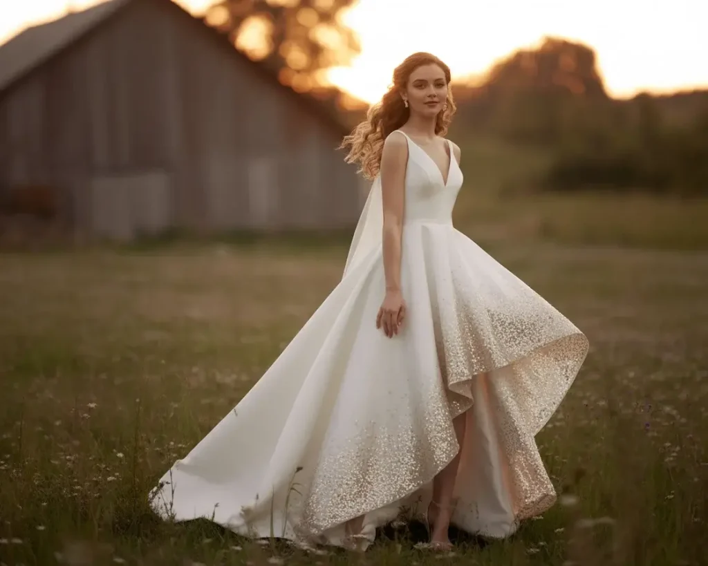 High-Low Sequin Hem