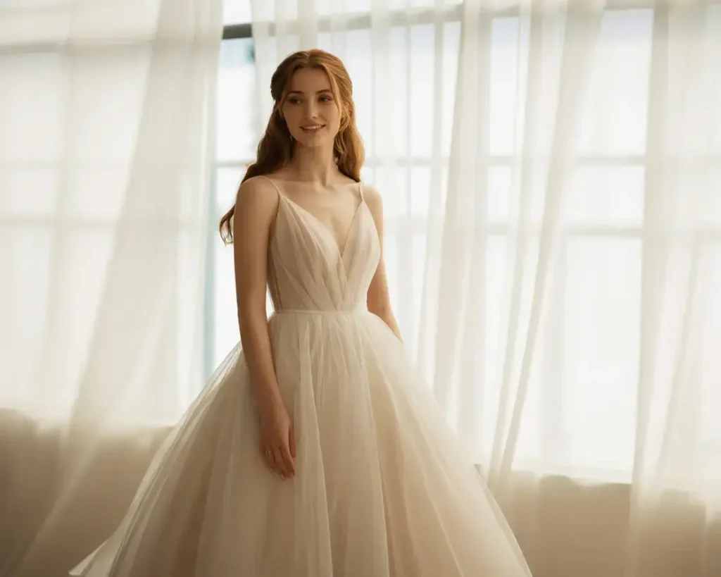 Minimalist Tulle Ball Gown