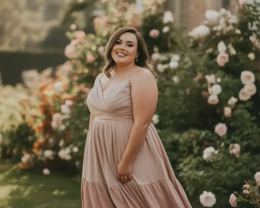  Tiered Chiffon Maxi in Dusty Rose 