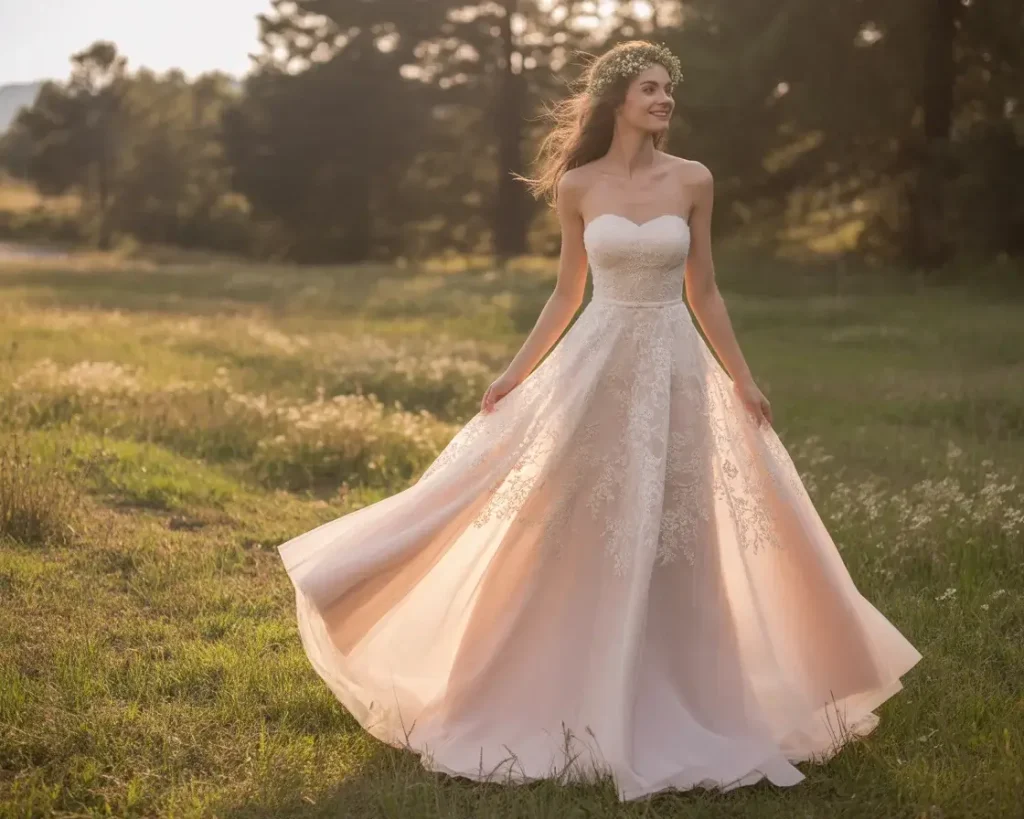 convertible strapless wedding dress detachable
