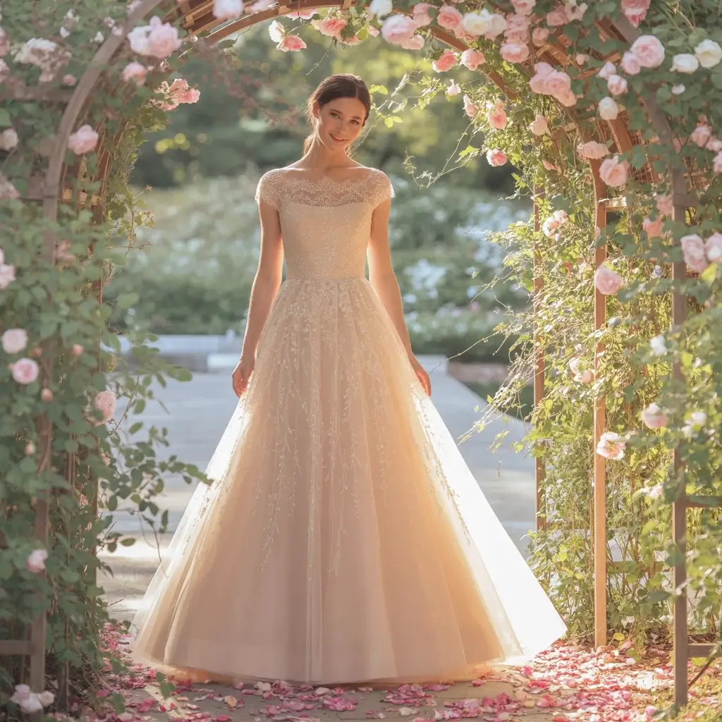 Top 15 Boat Neck Bridal Gowns Trending on Pinterest 7 A-Line Tulle Princess Gown