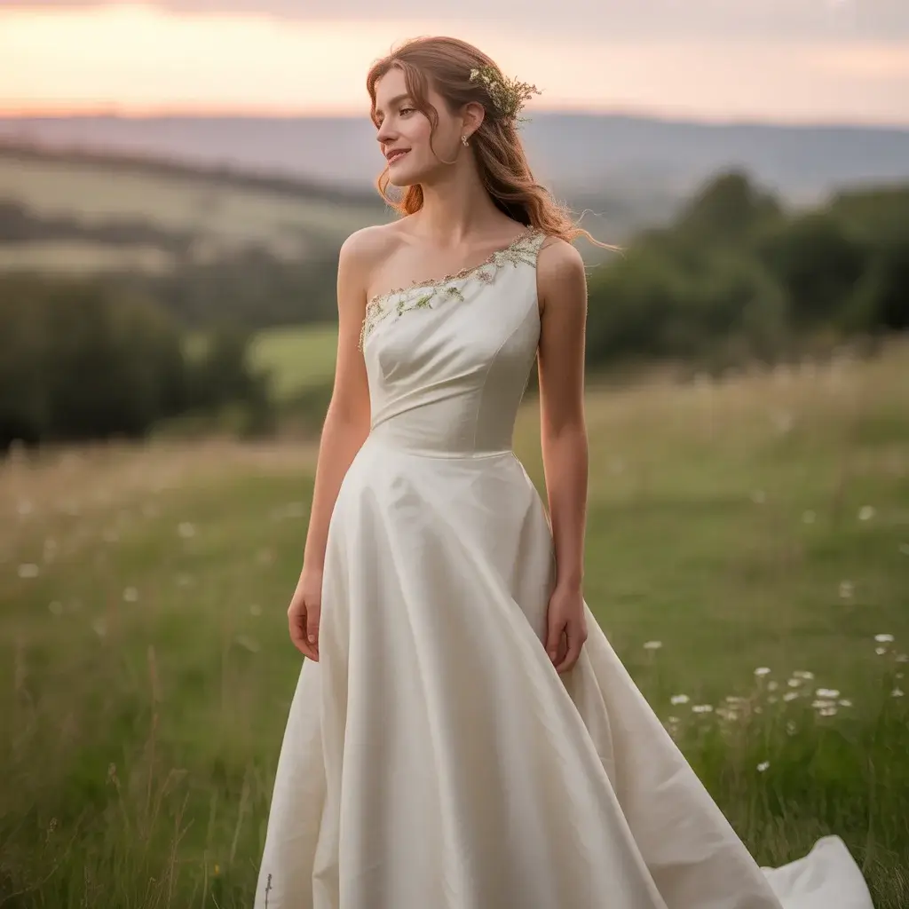 14 Sexy Wedding Dresses Brides Are Saving on Pinterest 13 Asymmetrical One-Shoulder Gown