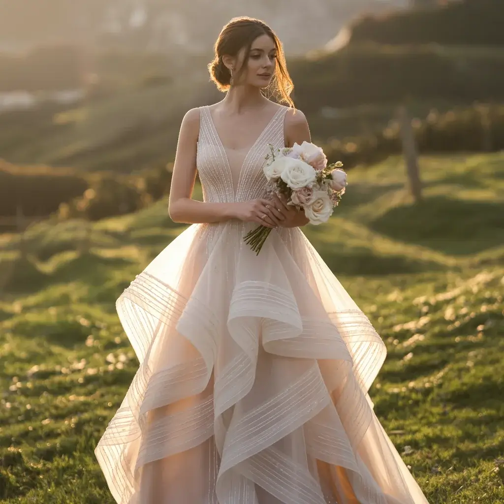 Asymmetrical Tiered Artistry Dress