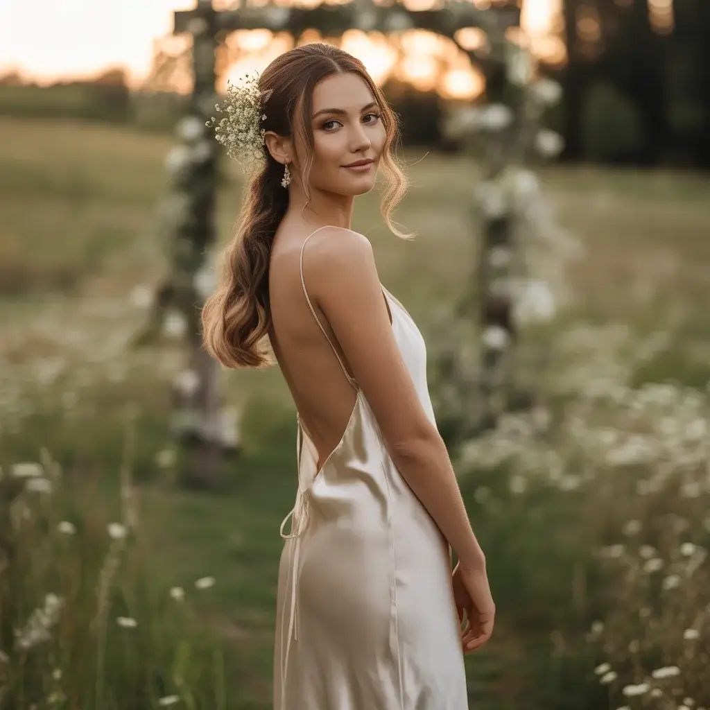 14 Sexy Wedding Dresses Brides Are Saving on Pinterest 4 Backless Slip Dress with Train