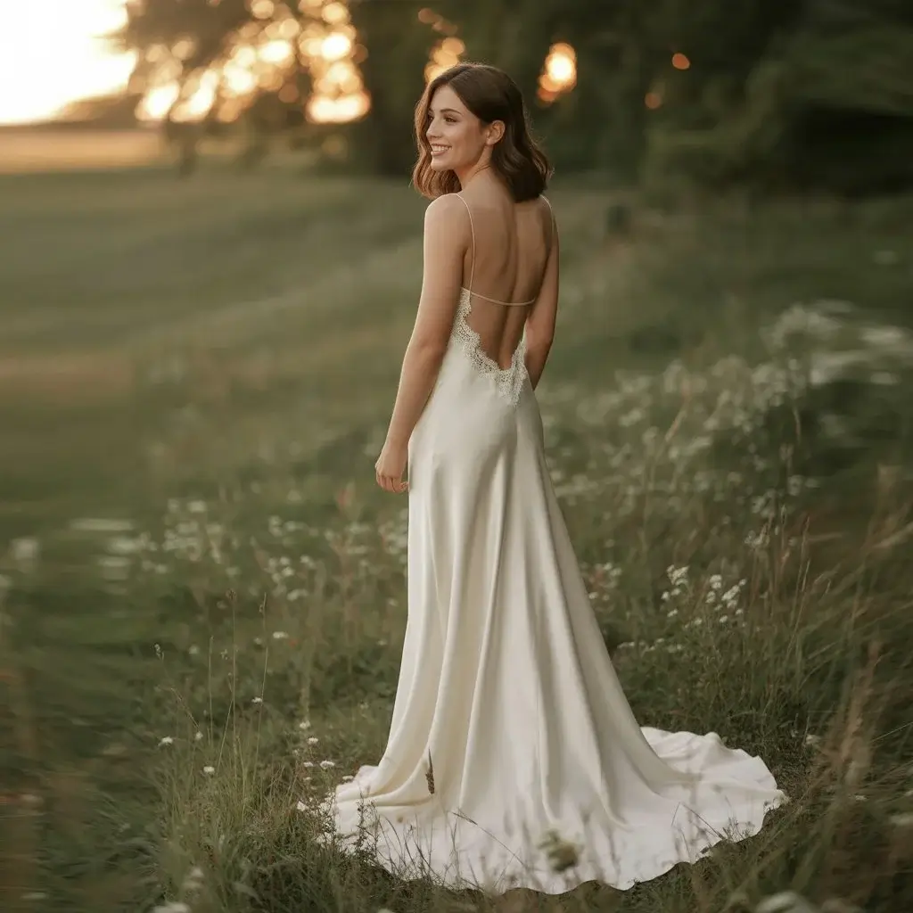 13 Bridal Slip Dresses Every Minimalist Bride Loves 8 Backless Statement Slip Dress
