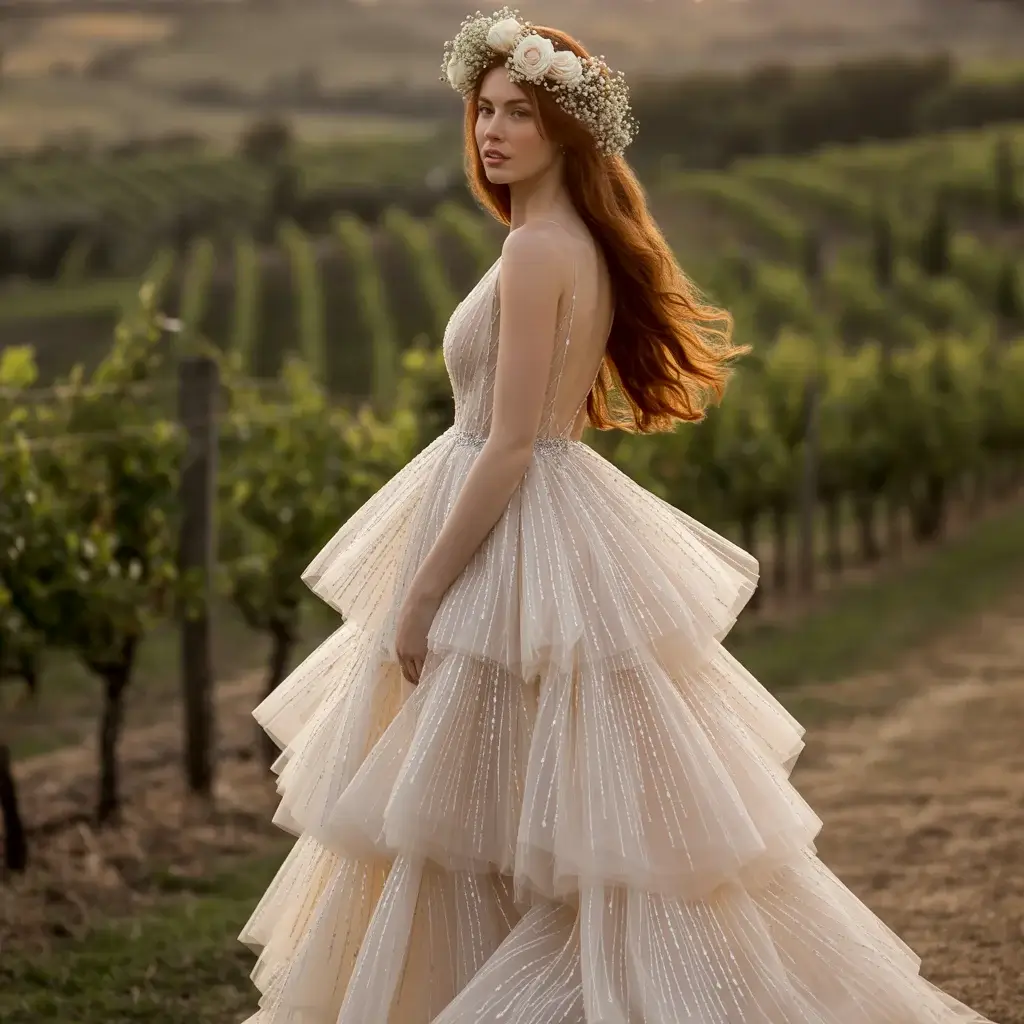 Backless Tiered Statement Dress