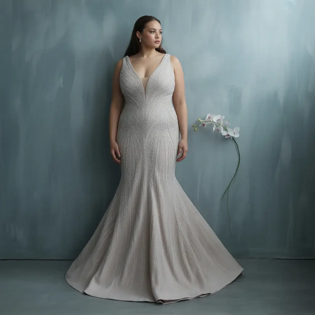 Top 17 Plus Size Mermaid Dresses That Are Trending Right Now 10 Backless drama evening mermaid gown plus size