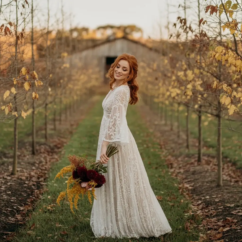 Bohemian Flowing Maxi with Bell Sleeves