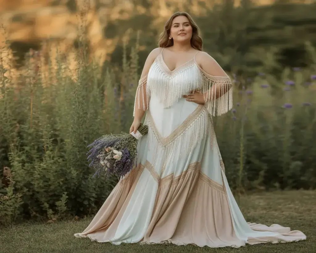 Bohemian Fringe and Tassel Gown