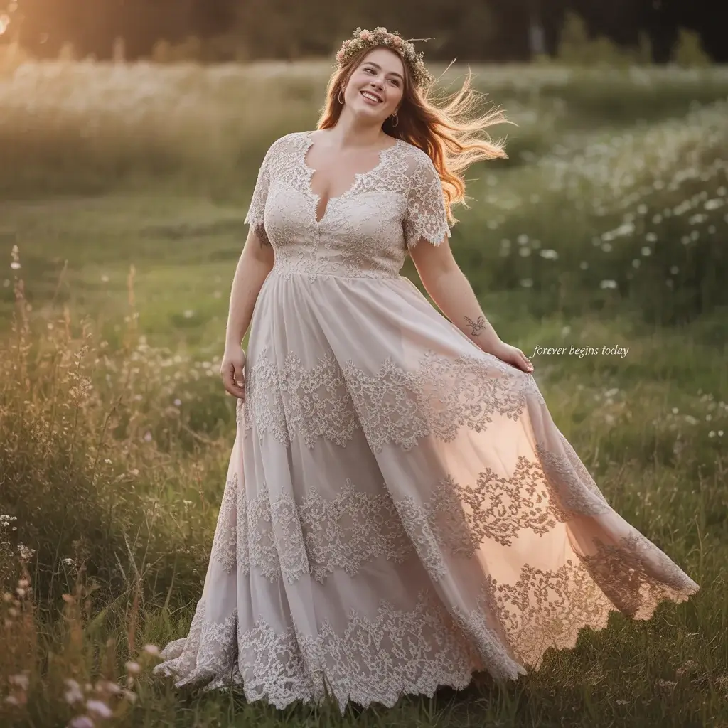 Top 17 Plus Size Mermaid Wedding Dresses Trending on Pinterest 14 Bohemian Lace Layers Dress