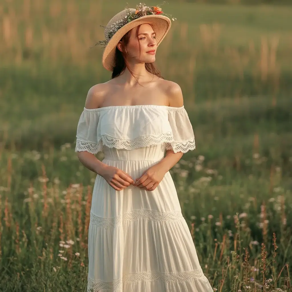 Boho Off-Shoulder Tiered Design
