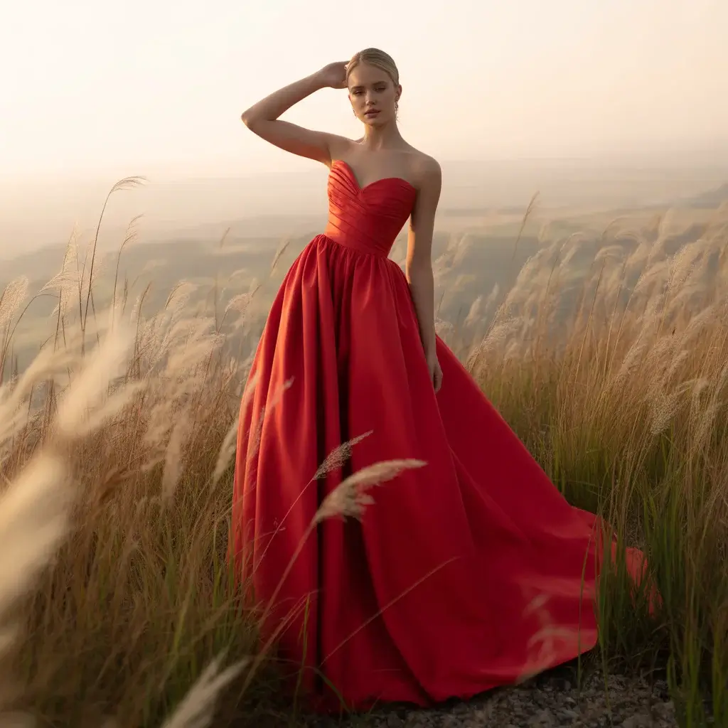Top 19 Red Wedding Dresses That Are Breaking Pinterest Right Now 8 Bright Red Sweetheart Neckline Wedding Gown