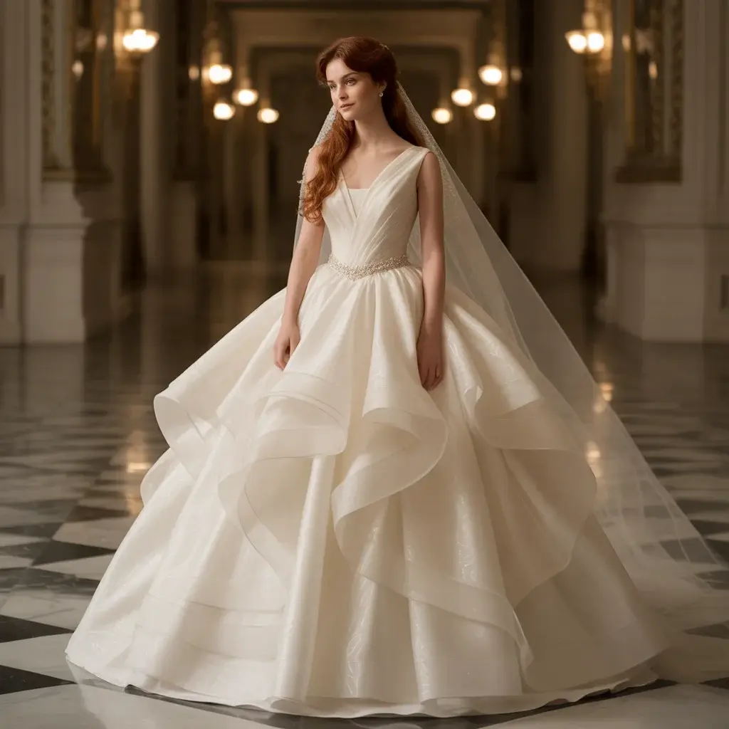15 Organza Wedding Dresses Trending on Pinterest 2 Classic Princess Ballgown with Organza Layers