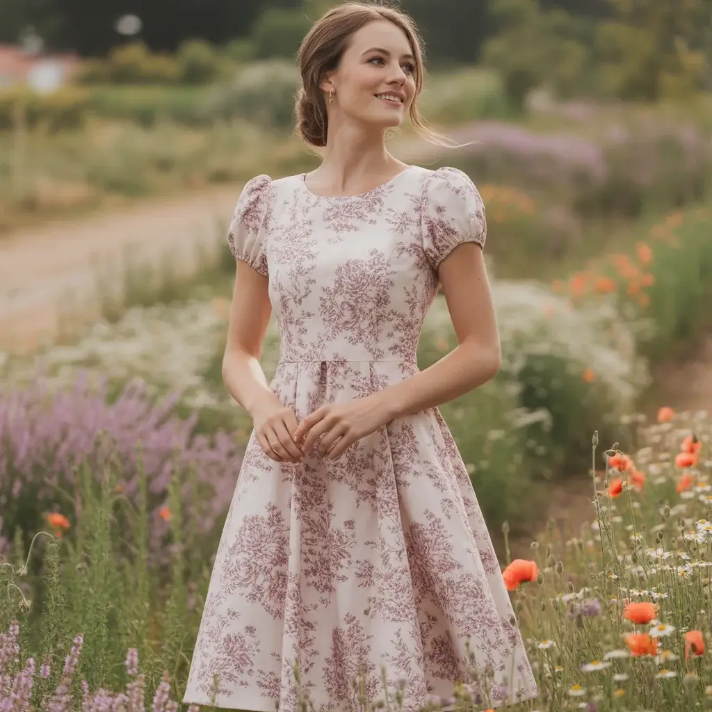 Classic Rose Toile Shift Dress