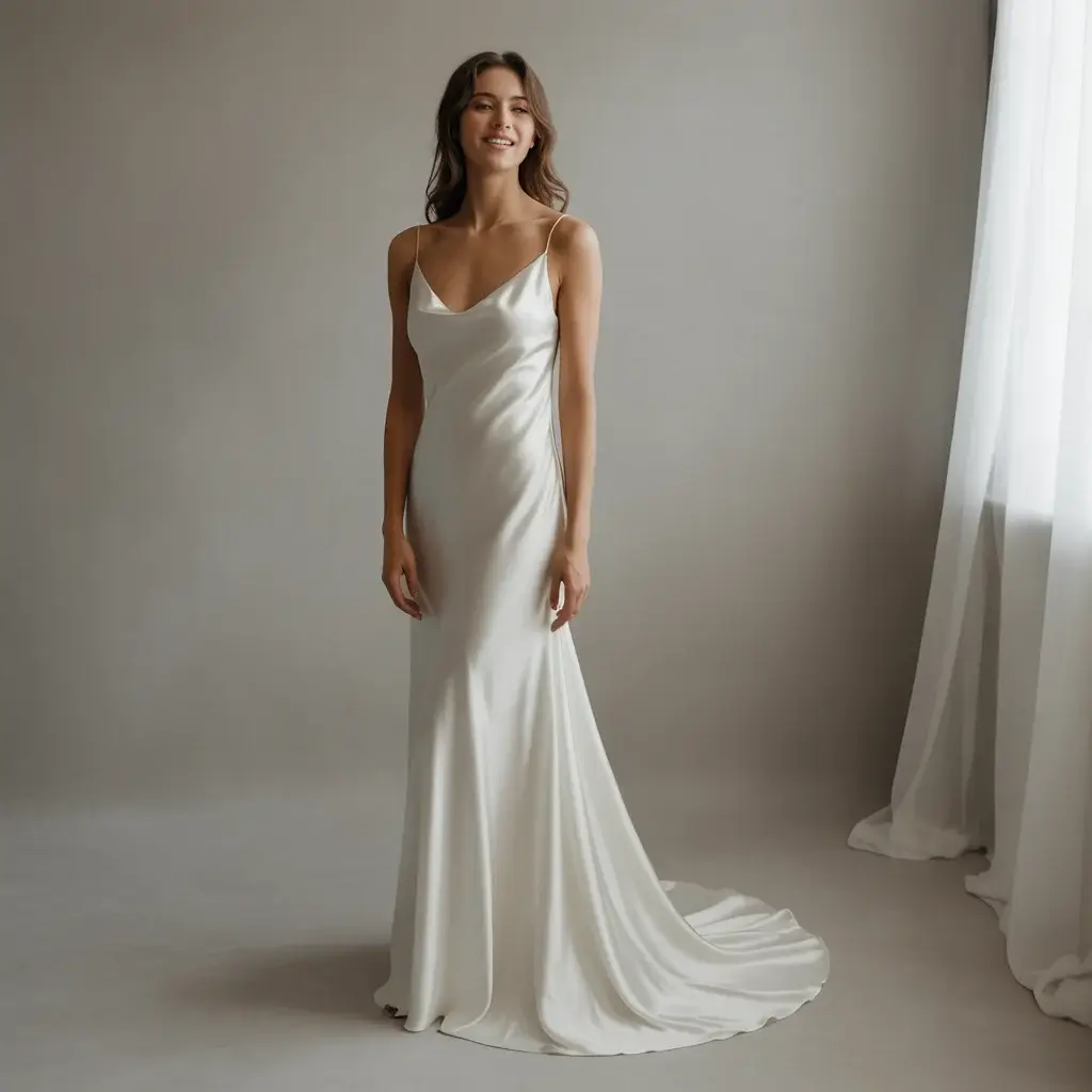 13 Bridal Slip Dresses Every Minimalist Bride Loves 2 Classic Silk Charmeuse Slip Dress