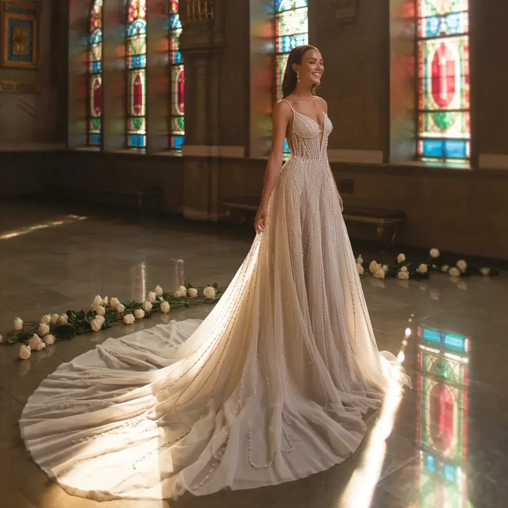 Crystal Cathedral Train Gown