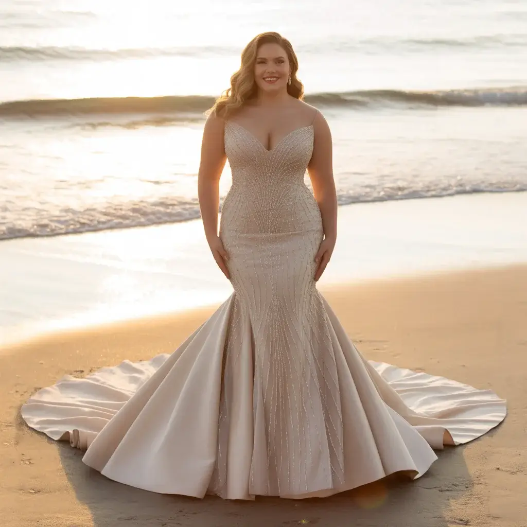 Top 17 Plus Size Mermaid Dresses That Are Trending Right Now 17 Custom fit couture creation mermaid dress plus size