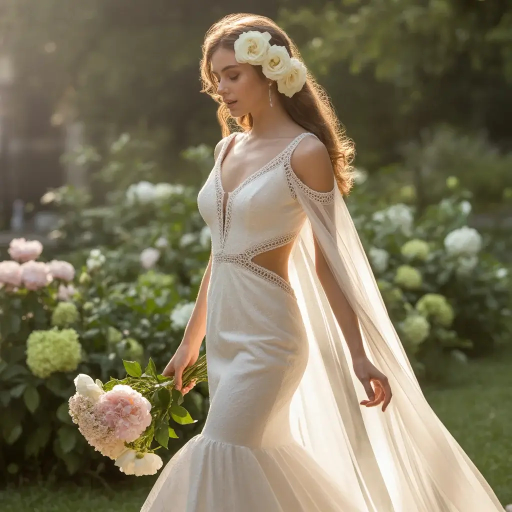 14 Sexy Wedding Dresses Brides Are Saving on Pinterest 8 Cutout Detail Mermaid Gown