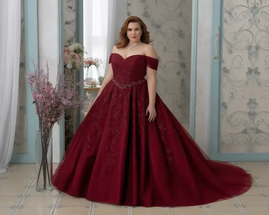 Deep Red Wine Coloured Elegance