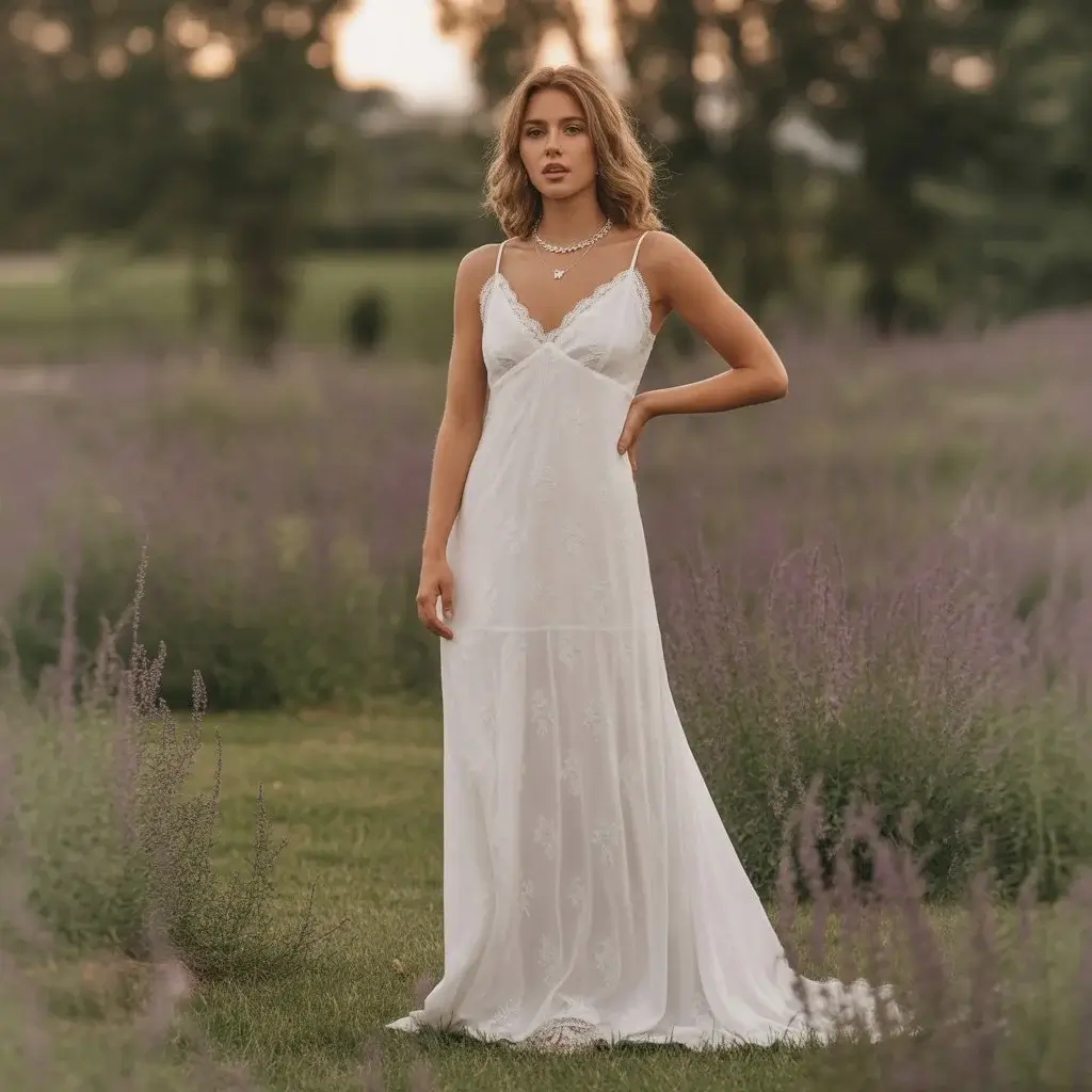 13 Bridal Slip Dresses Every Minimalist Bride Loves 7 Delicate Lace-Trimmed Slip wedding dress