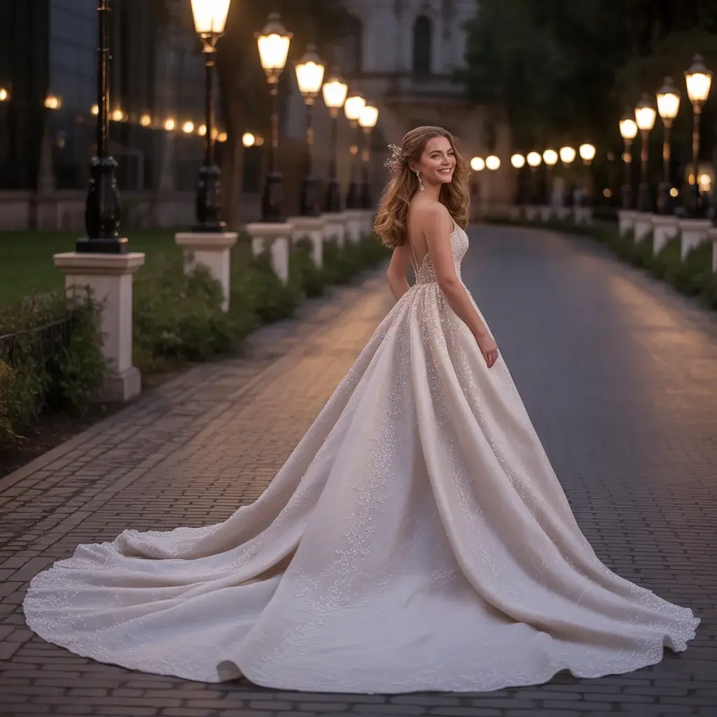 15 Sleeveless Bridal Dresses Trending on Pinterest 12 Dramatic Train Statement Gown