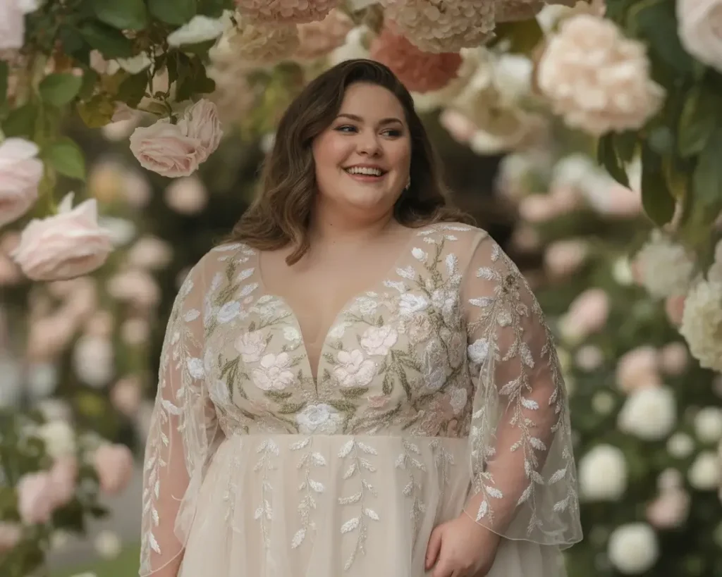 Floral Embroidered Garden Party Dress