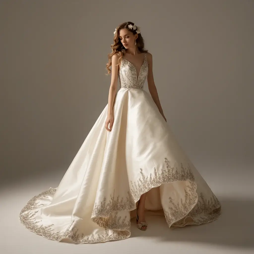 High-Low Crystal Hem Dress