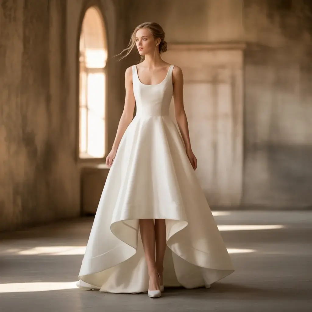 High Low Hemline Gown with Playful Modern Twist