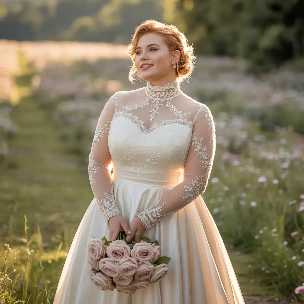 Top 17 Plus Size Mermaid Wedding Dresses Trending on Pinterest 5 High Neck Vintage Inspired Dress