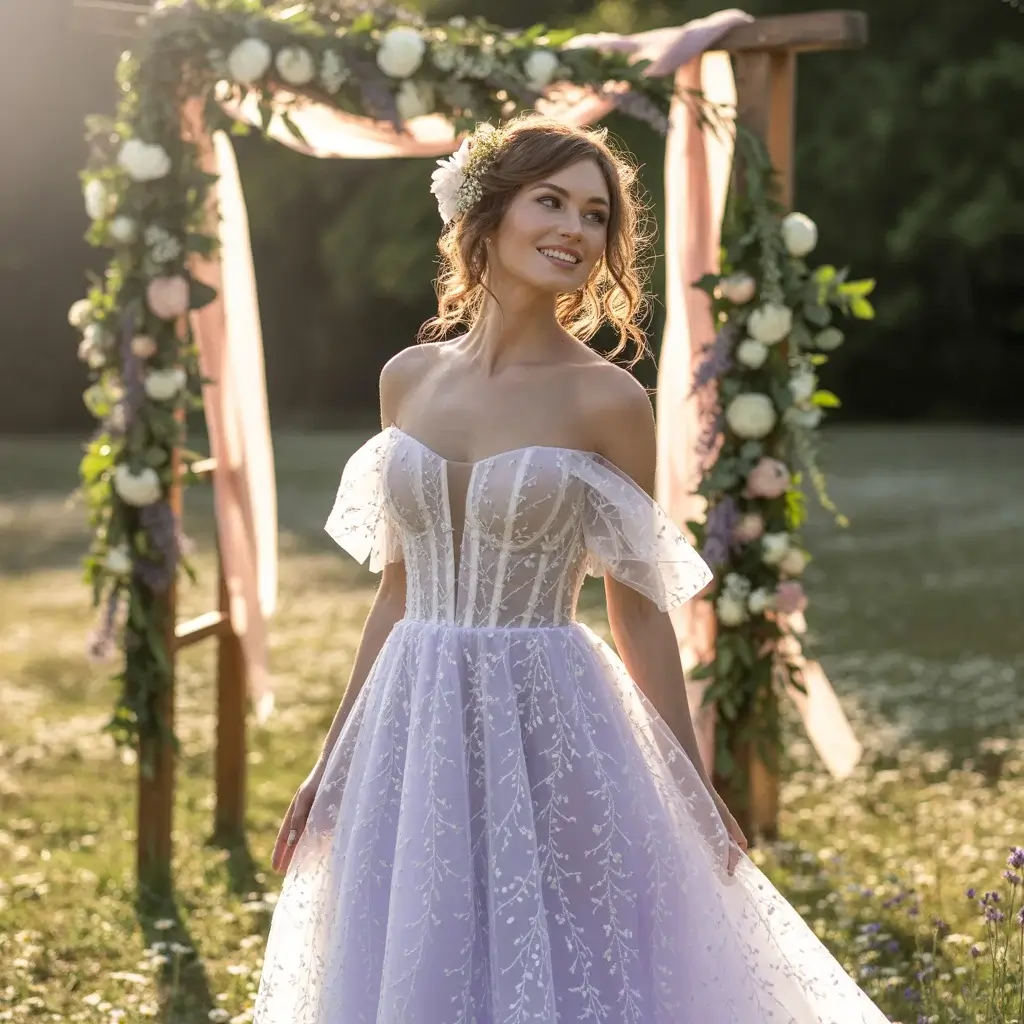 Lavender and White Whimsy Dress