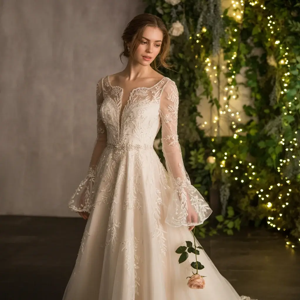 Top 15 Boat Neck Bridal Gowns Trending on Pinterest 2 Long Sleeve Bateau Romance Dress
