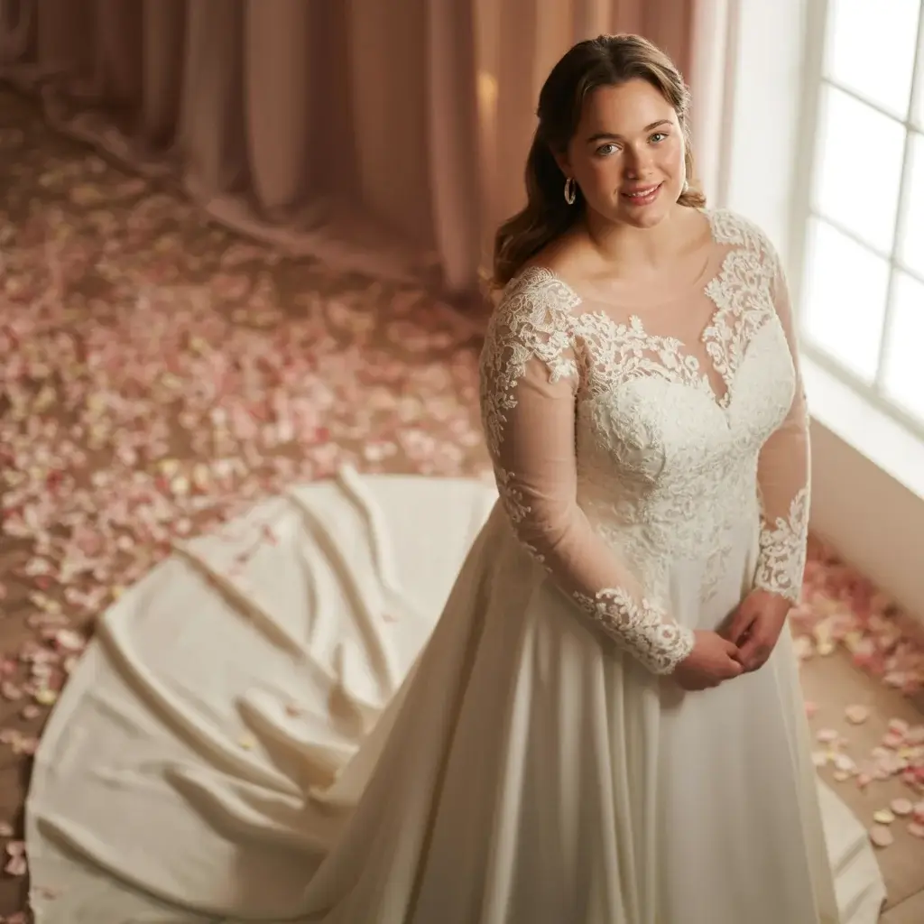 Top 17 Plus Size Mermaid Wedding Dresses Trending on Pinterest 3 Long Sleeve Illusion Back Dress