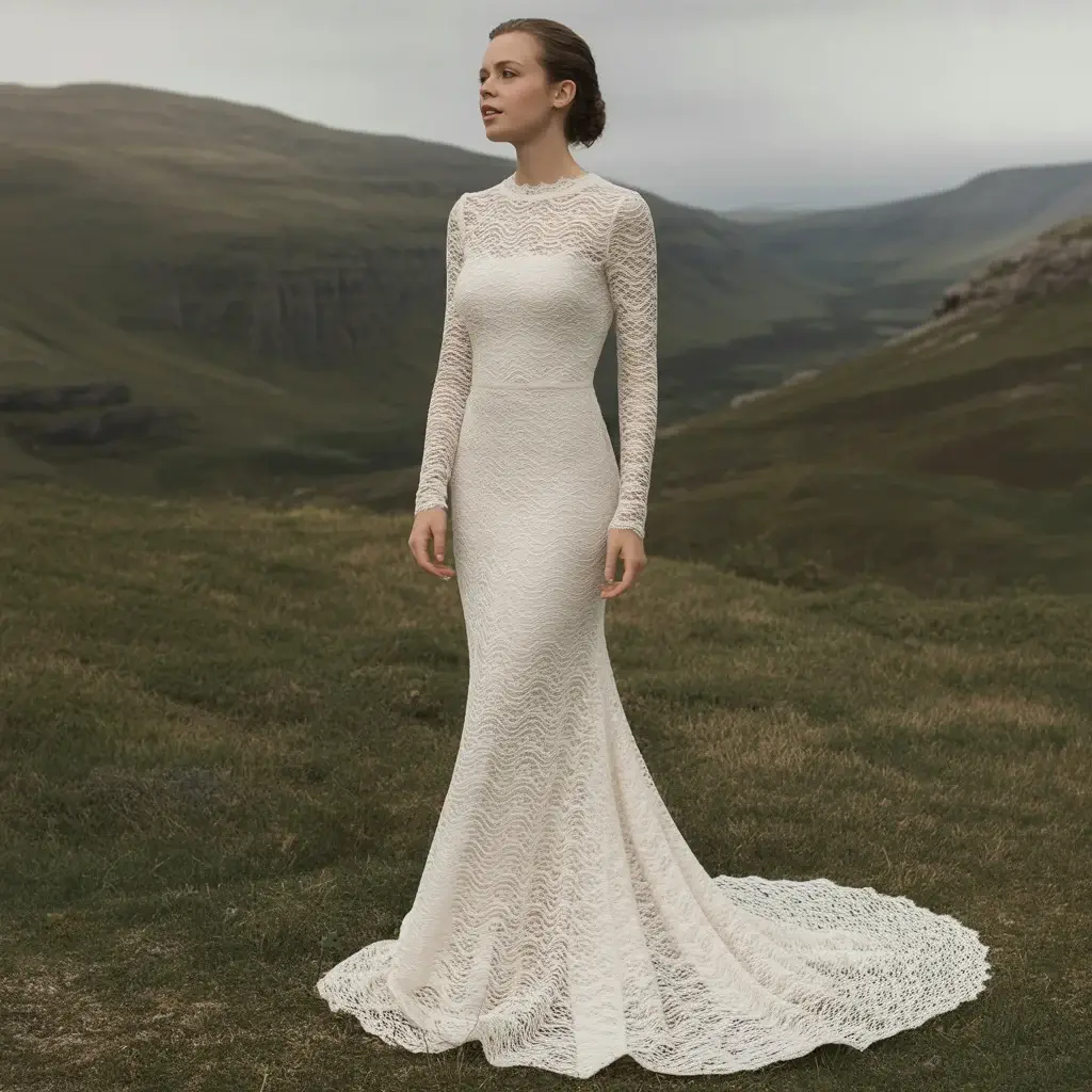 Top 13 Elopement Dresses Perfect For Your Intimate Wedding 8 Long-Sleeve Lace Bodycon Dress