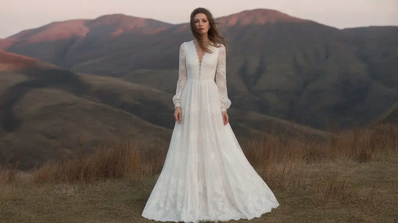 Long Sleeve Lace Boho Wedding Dresses That Brides Are Obsessing Over