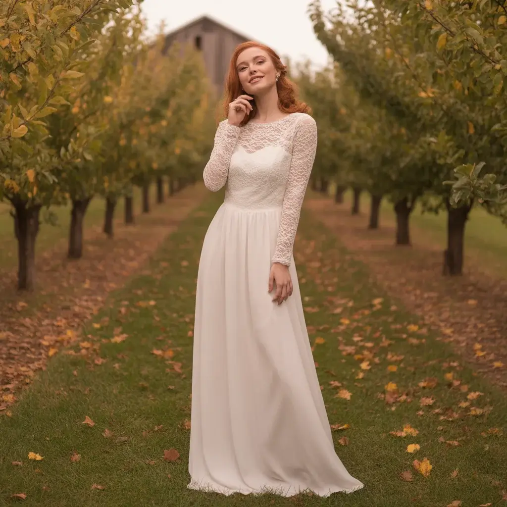 Long-Sleeve Lace Sheath Dress