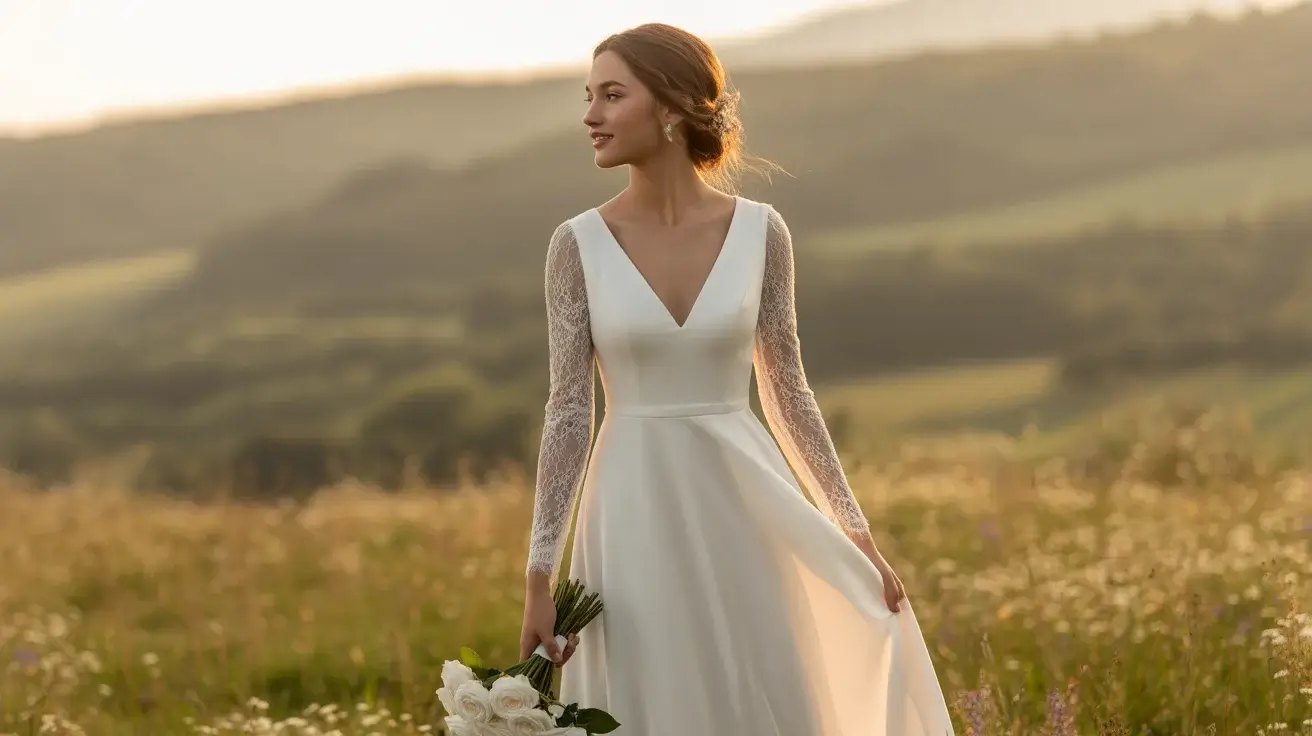 15 Long Sleeve V Neck Wedding Dresses Brides Are Pinning 1 Long Sleeve V Neck Wedding Dresses Brides Are Pinning Right Now wedding dress