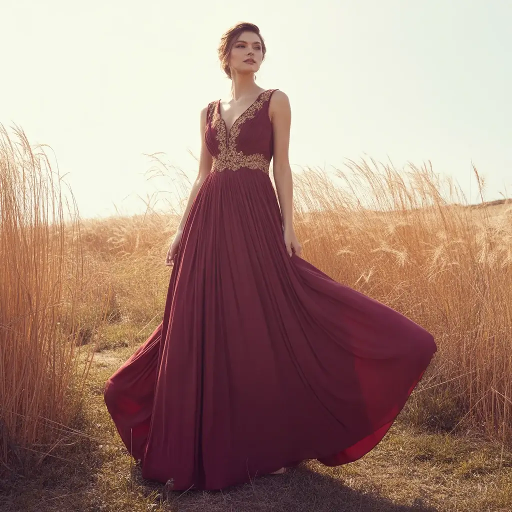 Top 19 Red Wedding Dresses That Are Breaking Pinterest Right Now 9 Maroon Empire Waist Wedding Dress