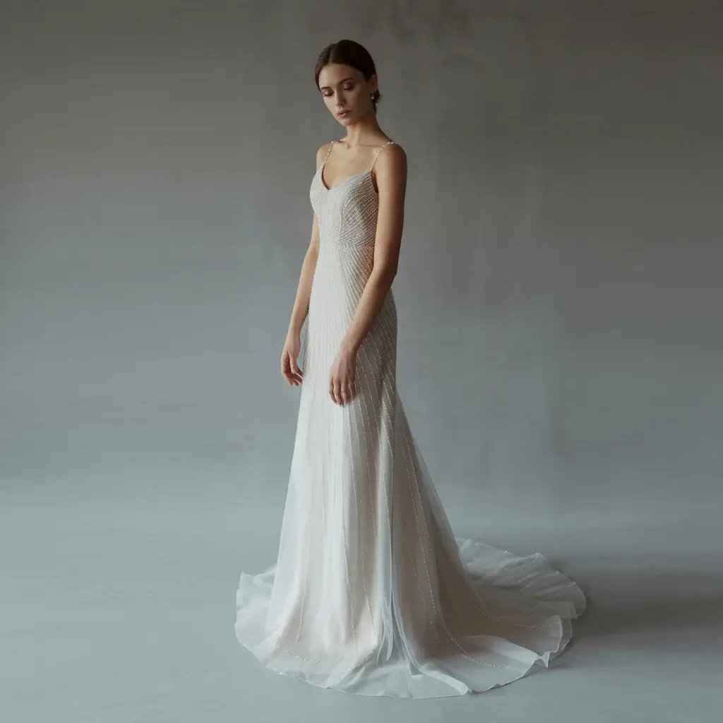Minimalist Crystal Sheath Dress