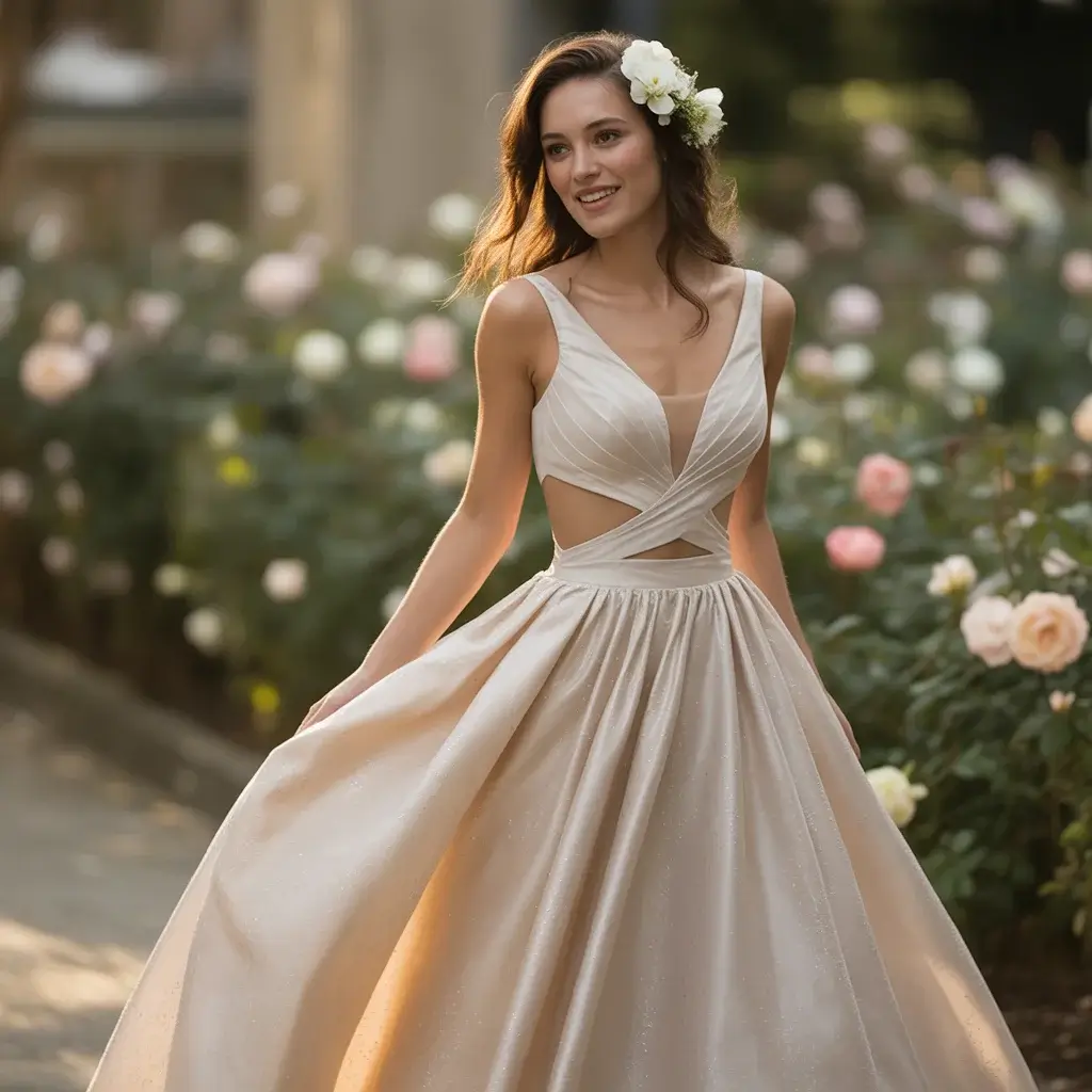 15 Sleeveless Bridal Dresses Trending on Pinterest 8 Modern Cut-out Ballgown