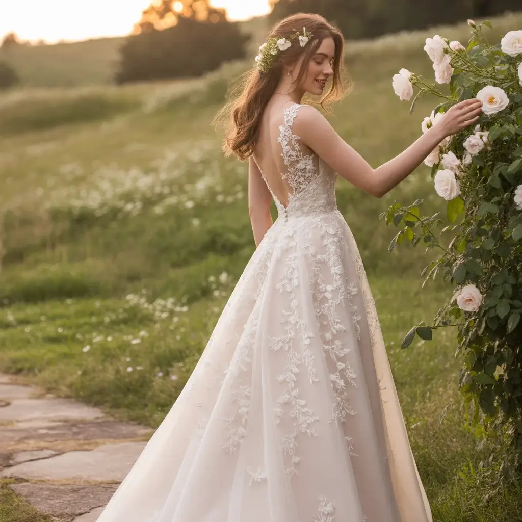 14 Sexy Wedding Dresses Brides Are Saving on Pinterest 15 Open Back Lace A-Line Wedding Dress