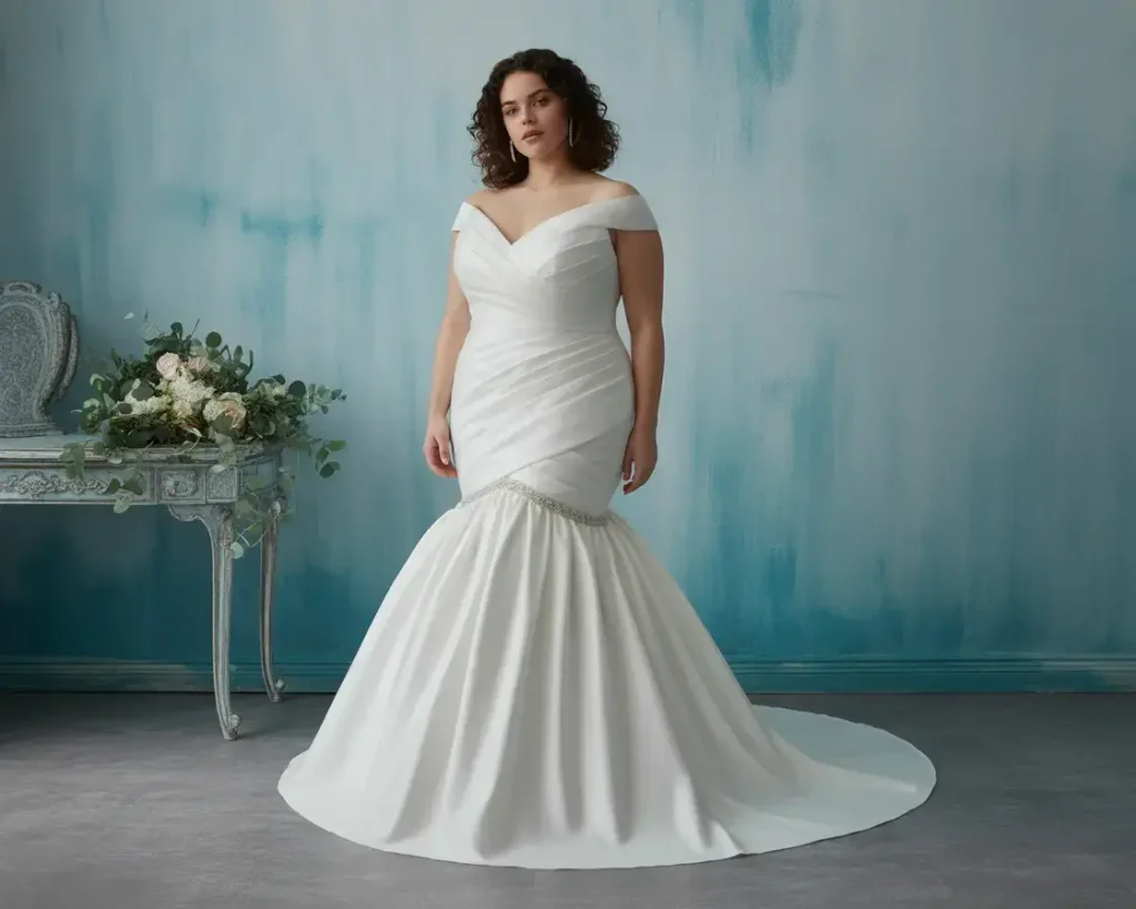 Top 15 Best Wedding Dresses for Your Body Shape 12 Plus-Size Mermaid with Structured Bodice