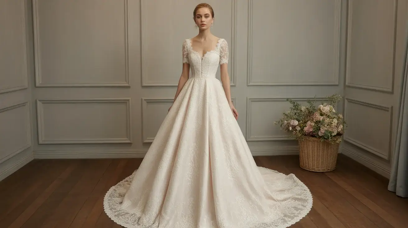 Queen Anne Neckline Wedding Gowns That Are Stealing Hearts