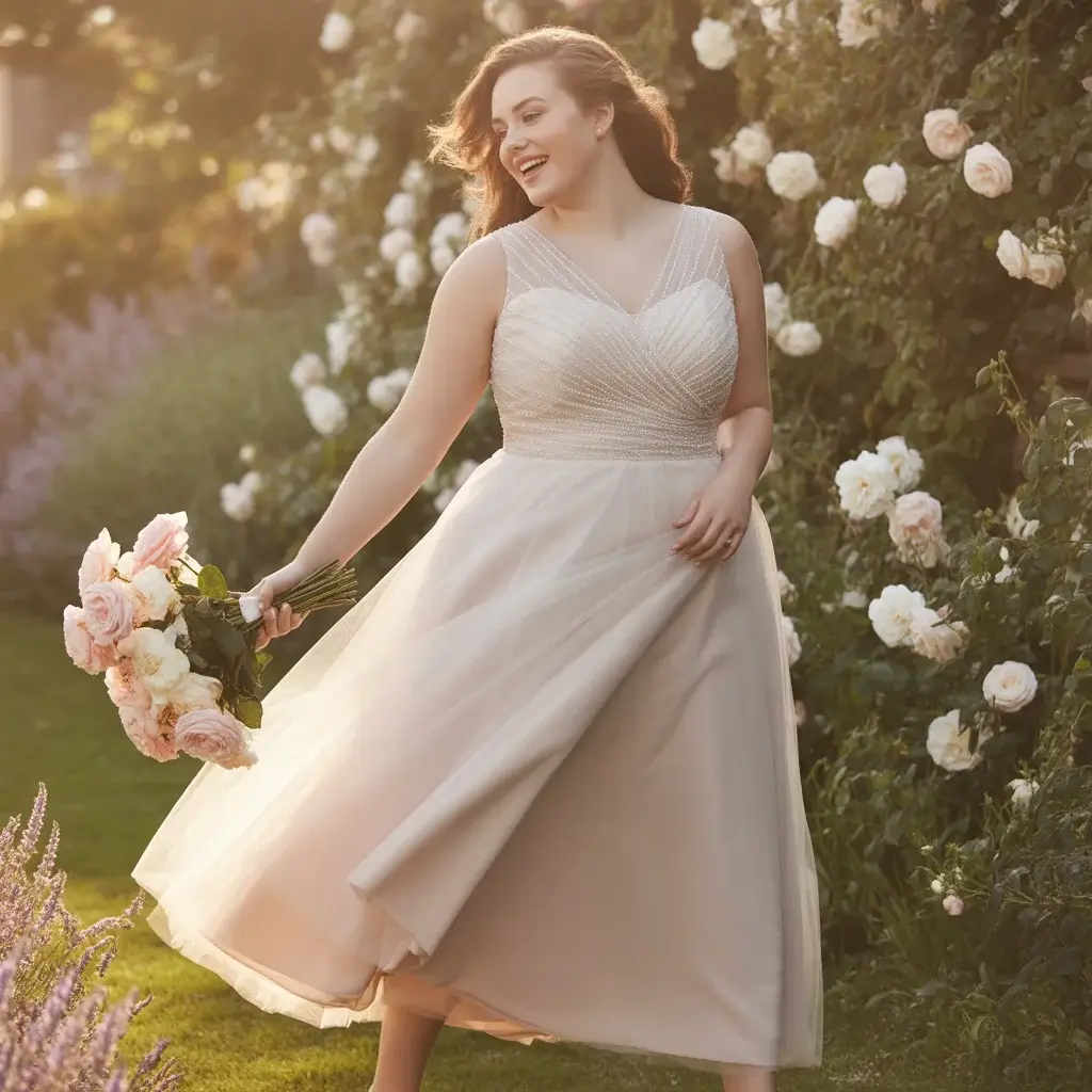 Romantic Tulle with Beaded Bodice Wedding Dress