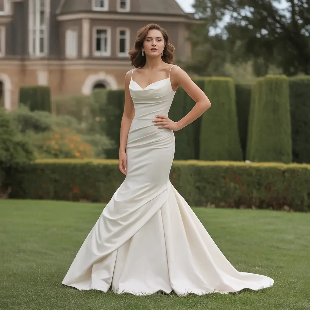 Sleek Mermaid Silhouette with Strategic Ruching