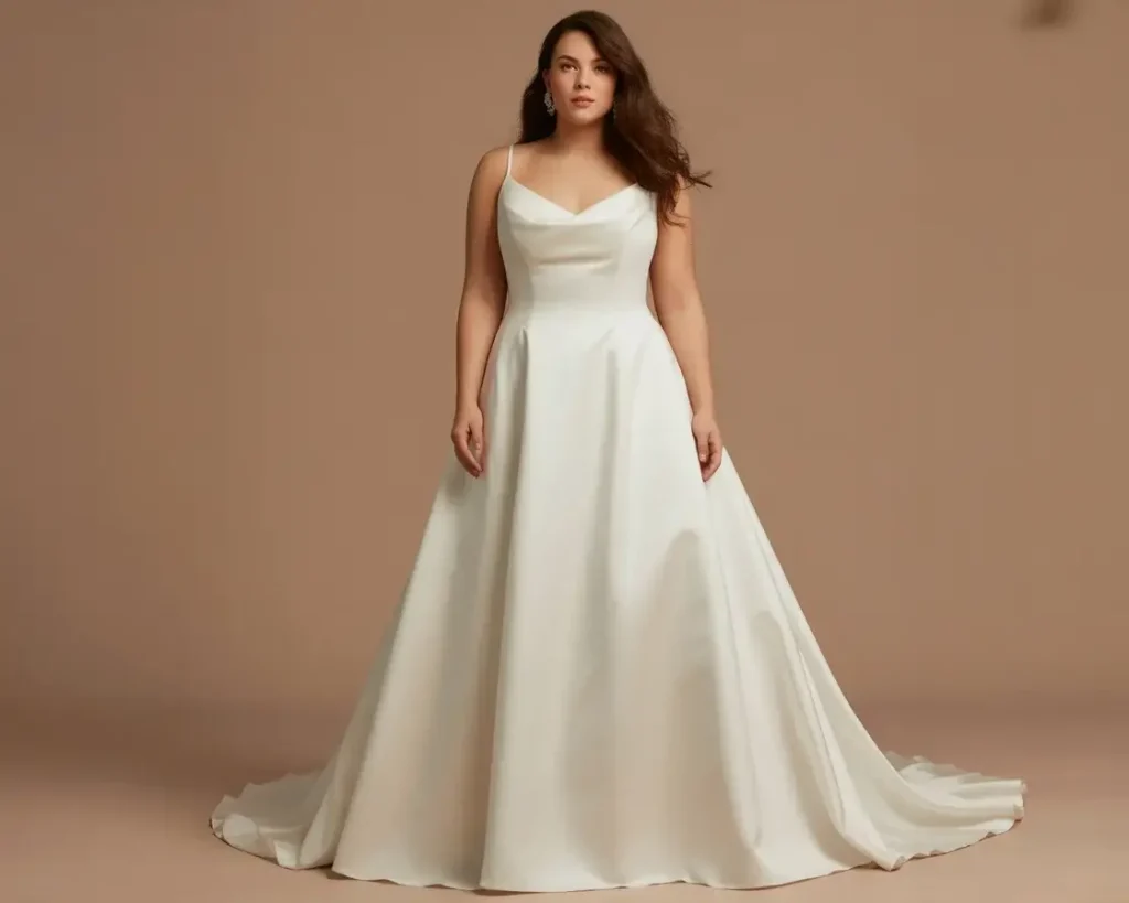 Sleek Satin Slip Dress with Structure