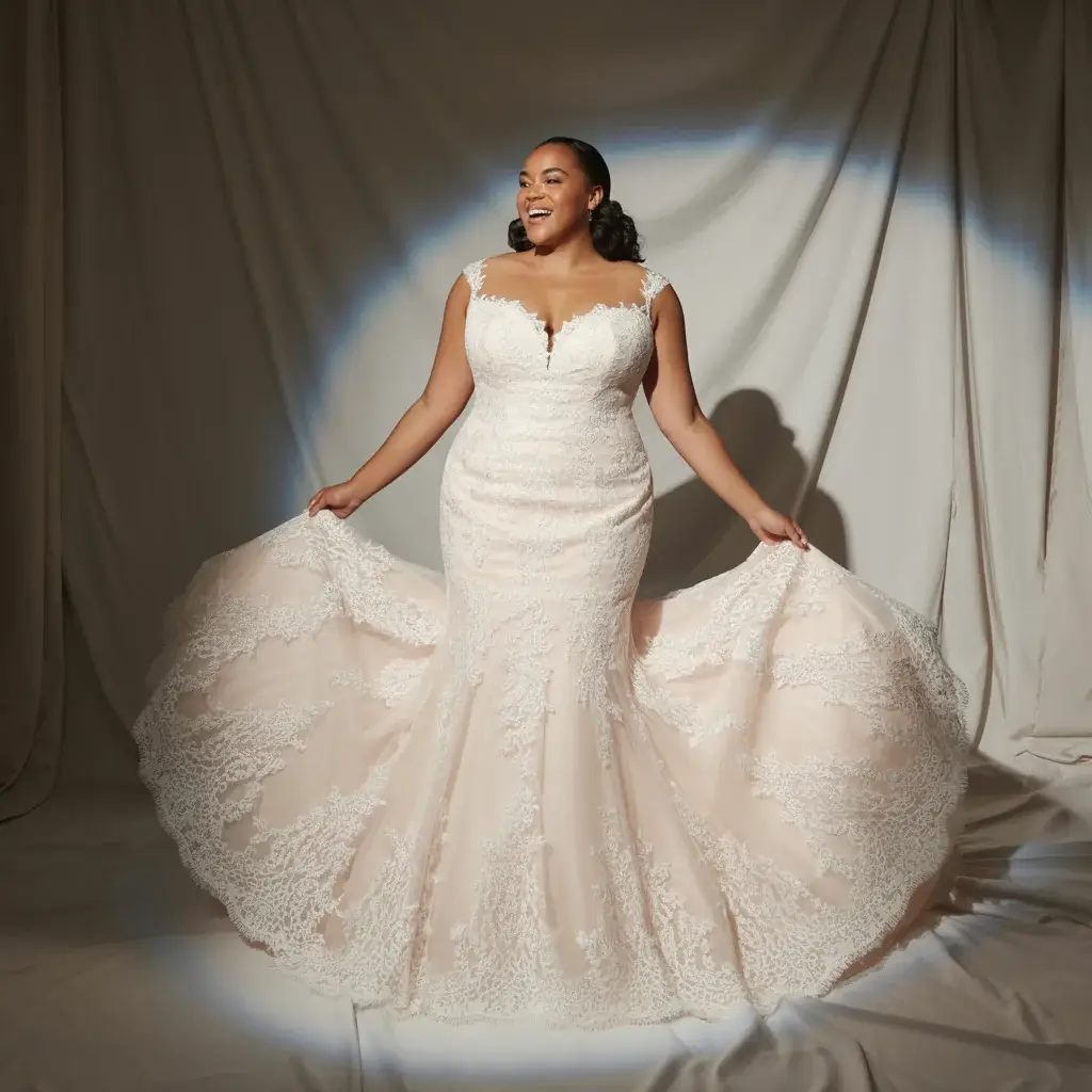 Top 17 Plus Size Mermaid Wedding Dresses Trending on Pinterest 1 Sweetheart Neckline Lace Mermaid Dress