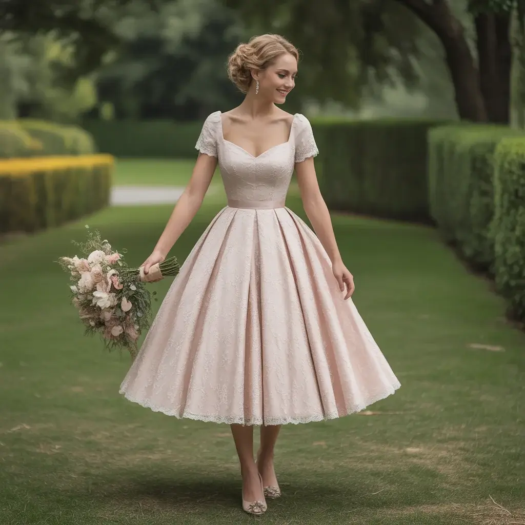 Tea-Length Vintage-Inspired Dress